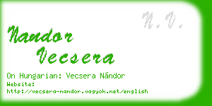 nandor vecsera business card